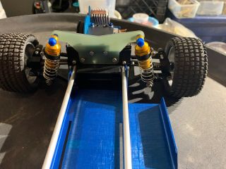 Vintage Team Associated Rc 10 Blue BME Dirt Oval Car 6