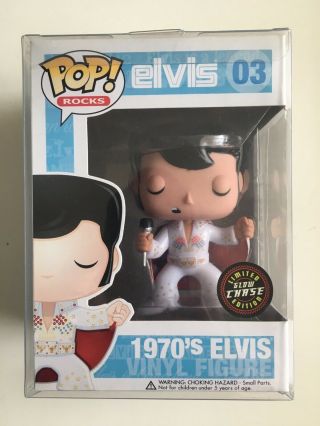 1970 ‘s Elvis Presley Rare Vaulted Funko Pop Limited Edition Glow Chase Retired