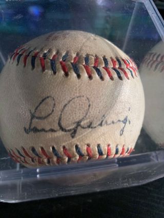 Lou Gehrig Autographed Late 1920 ' s Baseball Vintage 11