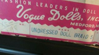 Vintage Vogue Ginny Doll,  CAROL 26 KINDERGARTEN AFTERNOON SERIES 12