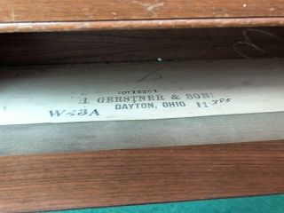 Vintage H.  Gerstner & Sons Wood Machinist Tool Chest Box w/ Key 5 Drawer 5