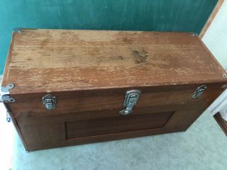 Vintage H.  Gerstner & Sons Wood Machinist Tool Chest Box w/ Key 5 Drawer 6