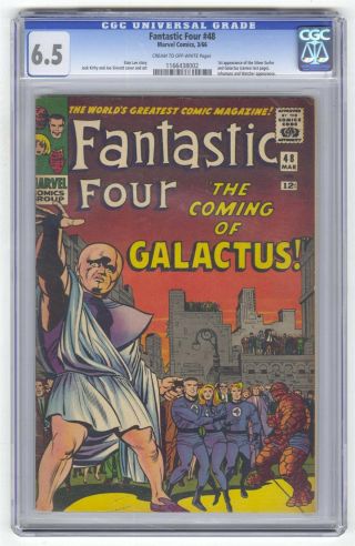 Fantastic Four 48 Cgc 6.  5 Vintage Marvel Mega Key 1st Galactus & Silver Surfer