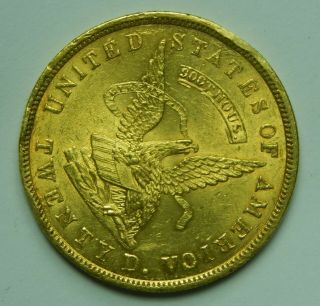 1853 US Gold Assay 900 $20 Double Eagle Unc Territorial Gold Rush Rare Hi Grade 2