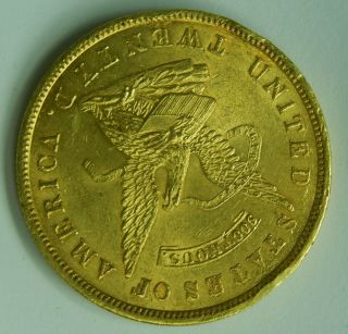 1853 US Gold Assay 900 $20 Double Eagle Unc Territorial Gold Rush Rare Hi Grade 4