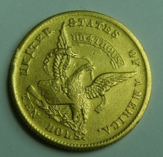 1852 Augustus Humbert US Assay Gold $10 Eagle Territorial California Rush Rare 2