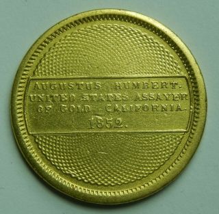 1852 Augustus Humbert US Assay Gold $10 Eagle Territorial California Rush Rare 4