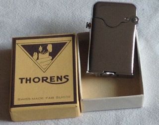 Vintage Silver Plated Thorens Lighter Swiss Made