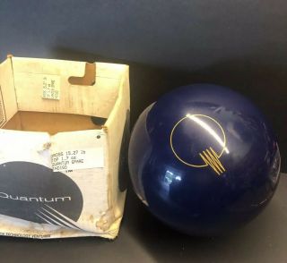 Brunswick Quantum Indigo Spare Bowling Ball 15lbs Vintage (rare)