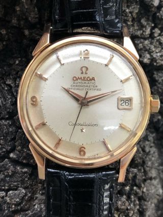 Omega Constellation Pie Pan 18k Pink Gold Vintage Auto Cal.  561 Mens Watch
