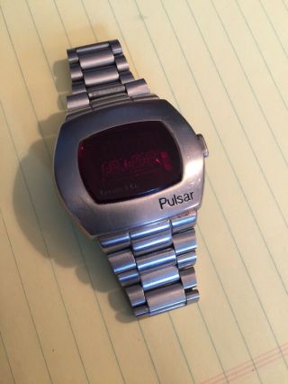 Vintage 1973 Pulsar By Tiffany & Co Electronic Quartz Ss Watch