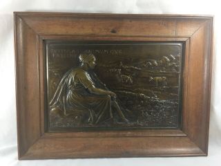 Antique Bronze Relief Plaque By Oscar Roty