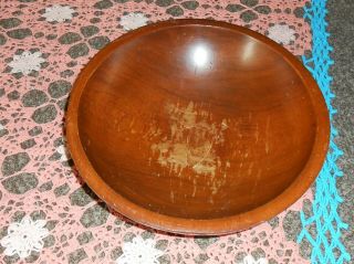 Vintage Signed Munising Kitchen Wooden Dough Mixing Bowl Farmhouse 13 "