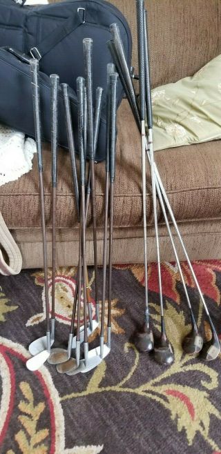 Antique Vintage Golf Set Clubs Pipe Bag Make Me An Offer 2