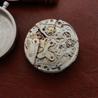 CYMA Ref 295’806 A Rare Clamshell JUMBO Chronograph Vintage 1940 Cal Valjoux 22 8