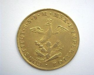 MEXICO 1822 - MOJM GOLD 8 ESCUDOS EXTREMELY FINE RARE 3