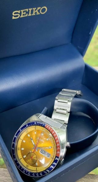 Seiko 6139 6002 Pogue Resist 1971 Automatic Chronograph Rare Vintage Watch Vgc