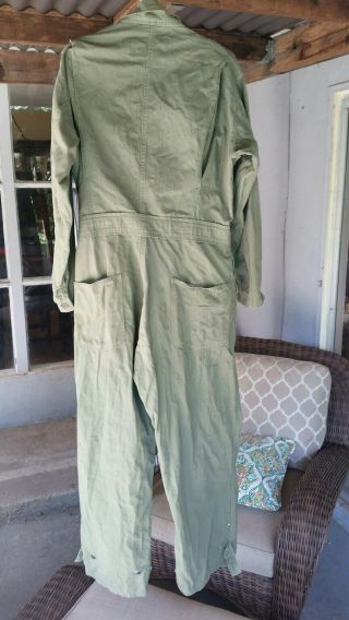 Vintage 1940 ' s WW2 US Army 13 Star HBT Jacket Suit Coveralls 44R 2