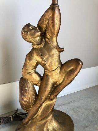 Art Deco Figural Lamp - Circa 1950 Male Dancer Figural