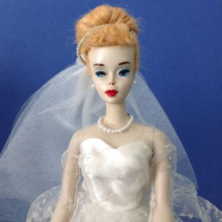Vintage 3 Blonde Ponytail Barbie.  Blue Eyeliner