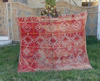 Vintage Authentic Boujaad Berber Handmade /moroccan Rug - Teppich 6 