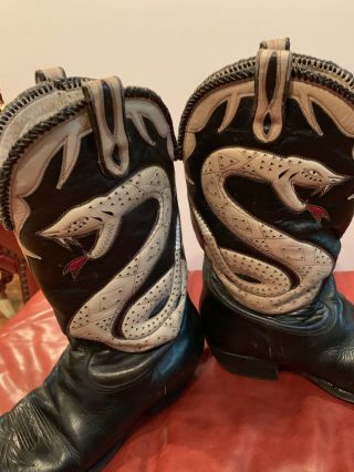 Fantastic Custom 1950’s Vintage Snake Inlaid Cowboy Cowgirl Boots