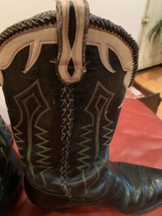 FANTASTIC Custom 1950’s VINTAGE SNAKE Inlaid COWBOY COWGIRL BOOTS 6