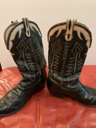 FANTASTIC Custom 1950’s VINTAGE SNAKE Inlaid COWBOY COWGIRL BOOTS 7