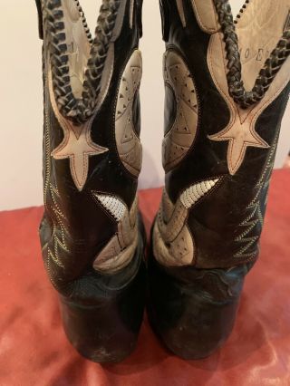 FANTASTIC Custom 1950’s VINTAGE SNAKE Inlaid COWBOY COWGIRL BOOTS 8