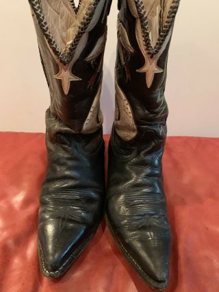 FANTASTIC Custom 1950’s VINTAGE SNAKE Inlaid COWBOY COWGIRL BOOTS 9
