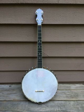 Vintage Vega Little Wonder Tenor Banjo,  12 " Calfskin Head,  Ohc