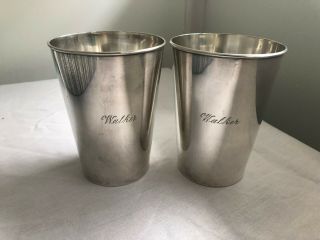 Antique Whiting Mfg Co Sterling Silver Julep Cups,  Circa 1913 And 1914