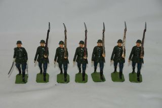 Britains Ltd Lead German Marching Soldiers Set Of 7