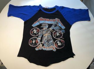 Vintage 80s 1988 Metallica Concert Tour T Shirt S M