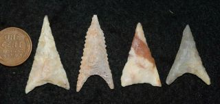 4 quality Sahara Neolithic triangular tools 2