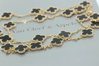 Van Cleef & Arpels 18k Yellow Gold Vintage Alhambra 20 Motif Long Necklace 3