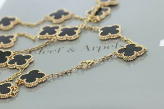 Van Cleef & Arpels 18k Yellow Gold Vintage Alhambra 20 Motif Long Necklace 4