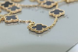 Van Cleef & Arpels 18k Yellow Gold Vintage Alhambra 20 Motif Long Necklace 5