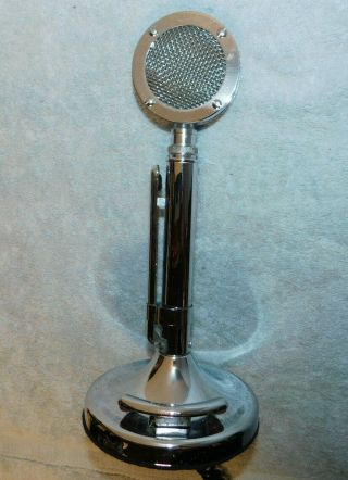 Vintage Silver Eagle Astatic Corp.  D - 104 Lollipop Desk Stand Microphone