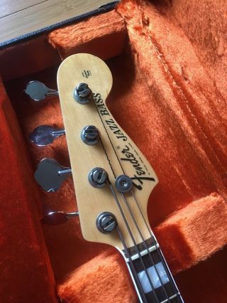 Fender American Vintage ' 74 AVRI Jazz Bass 3 Color Sunburst Block Inlay 3