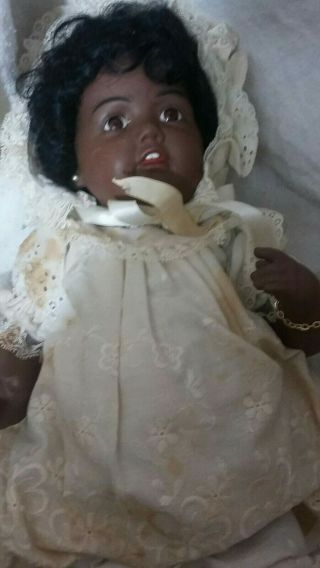 ANTIQUE ALL BISQUE KESTNER JDK 237 CHARACTER BABY DOLL 19in tall 5
