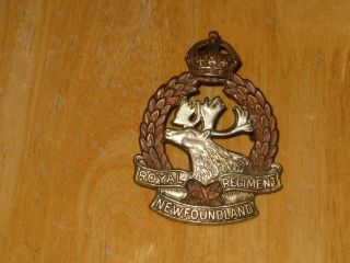 Kc Canadian Cap Badge Royal Newfoundland Regiment