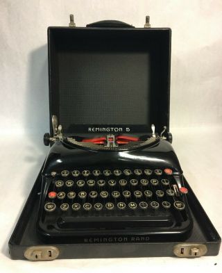 Vintage Remington Rand Typewriter Model Remington 5 With Case