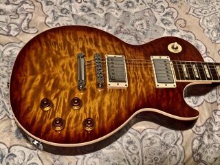 Rare Iced Tea Quilt Gibson Les Paul ‘premium Standard,  Ohsc Custom Traditional