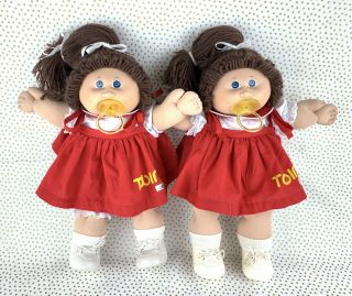 Vintage Cabbage Patch Kid Twin Girls Tsukuda Japan 1985 Extremely Rare 2