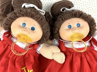 Vintage Cabbage Patch Kid Twin Girls Tsukuda Japan 1985 Extremely Rare 5