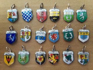 Private Listing For Hazel 18 Coat Of Arms Family Crest Silver Plated Charms