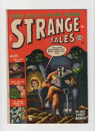 Strange Tales 15 Fn,  6.  5 Vintage Marvel Atlas Comic Pre - Code/hero Horror Gold