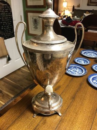 Antique Silver Plated Hot Water Urn