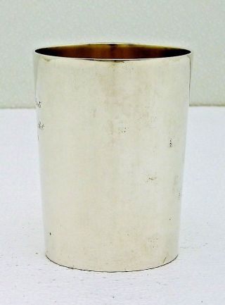 Solid Silver Chinese Export Shot.  Putting Trophy Cup Gold Wash 1885 HM 900 2